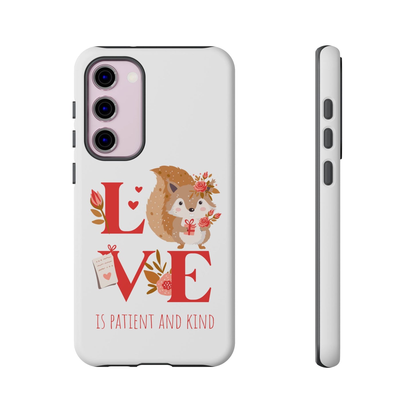 📱 LOVE IS Protective Phone Case – Valentine's Collection ❤️✝️