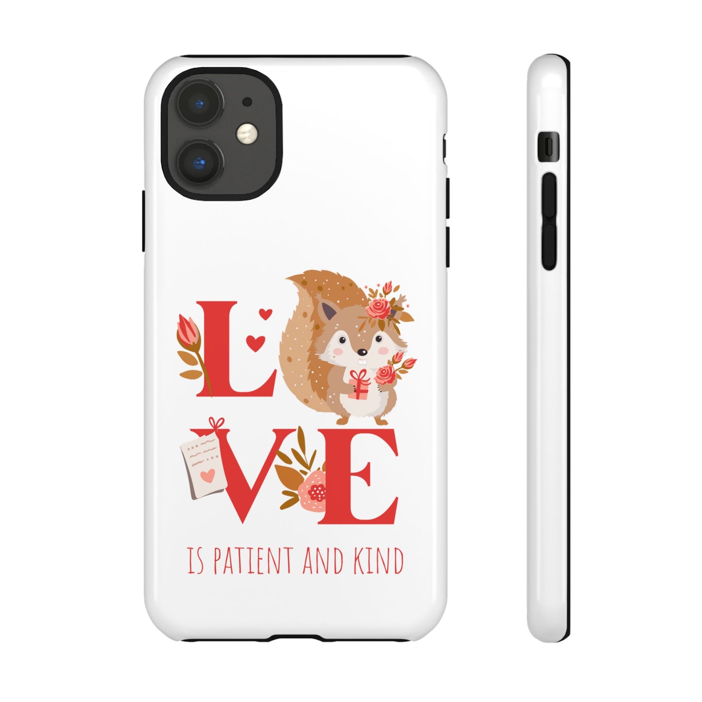 📱 LOVE IS Protective Phone Case – Valentine's Collection ❤️✝️