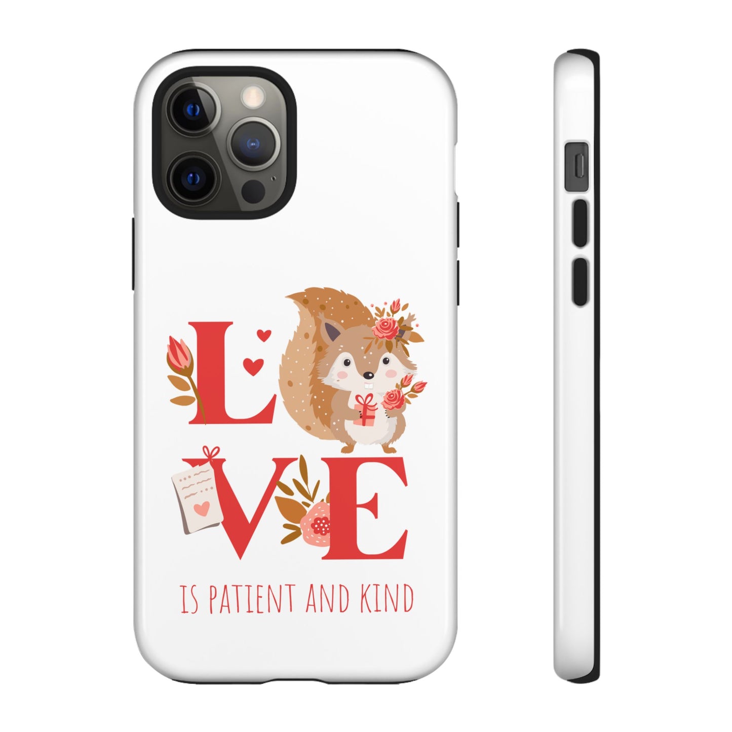 📱 LOVE IS Protective Phone Case – Valentine's Collection ❤️✝️