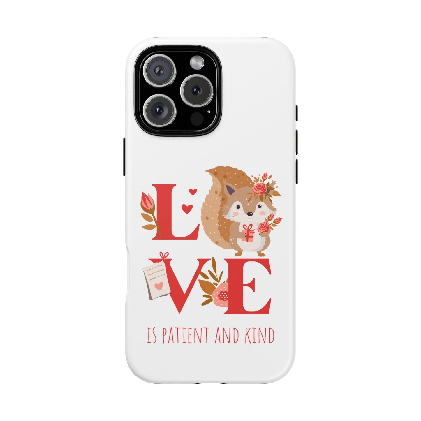 📱 LOVE IS Protective Phone Case – Valentine's Collection ❤️✝️