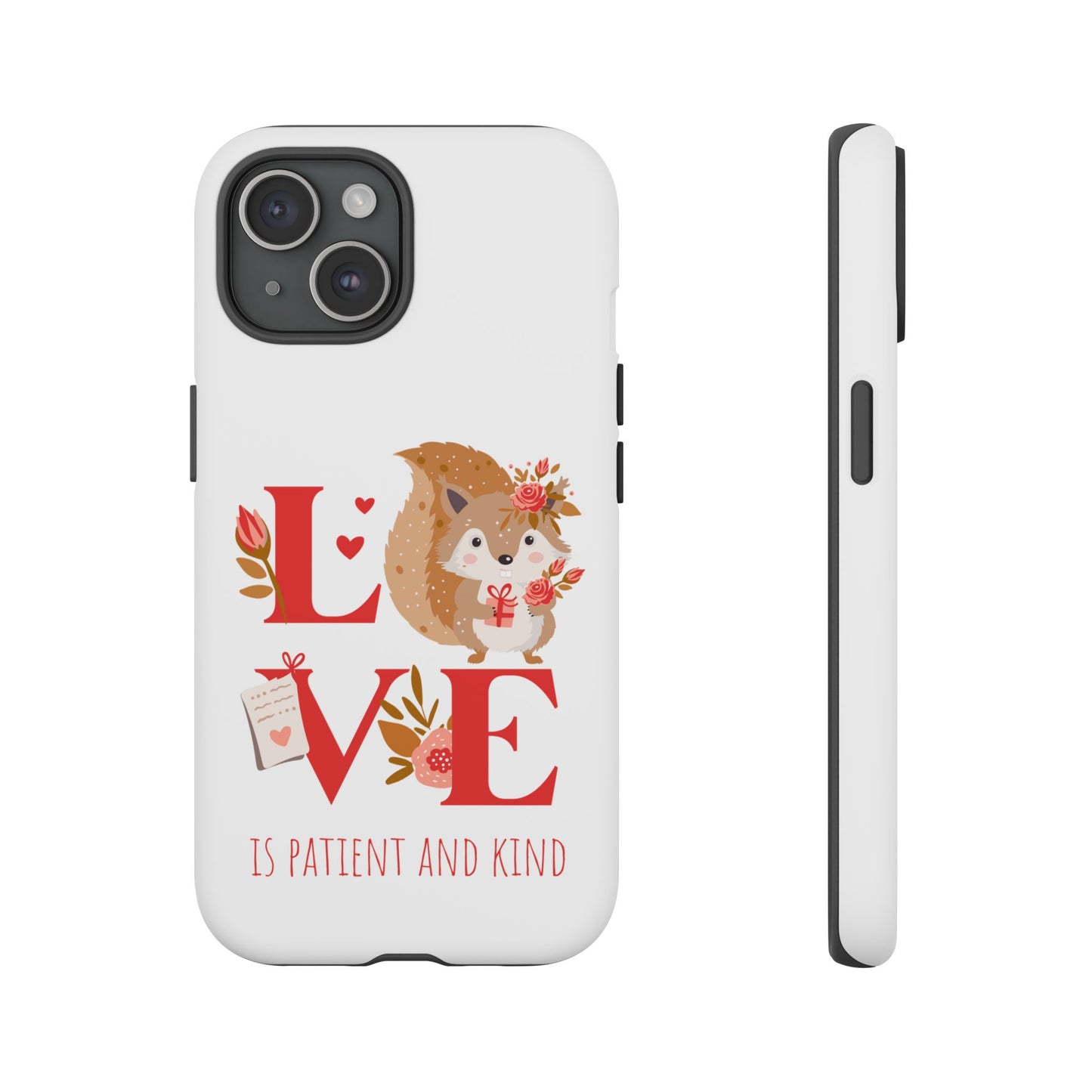 📱 LOVE IS Protective Phone Case – Valentine's Collection ❤️✝️