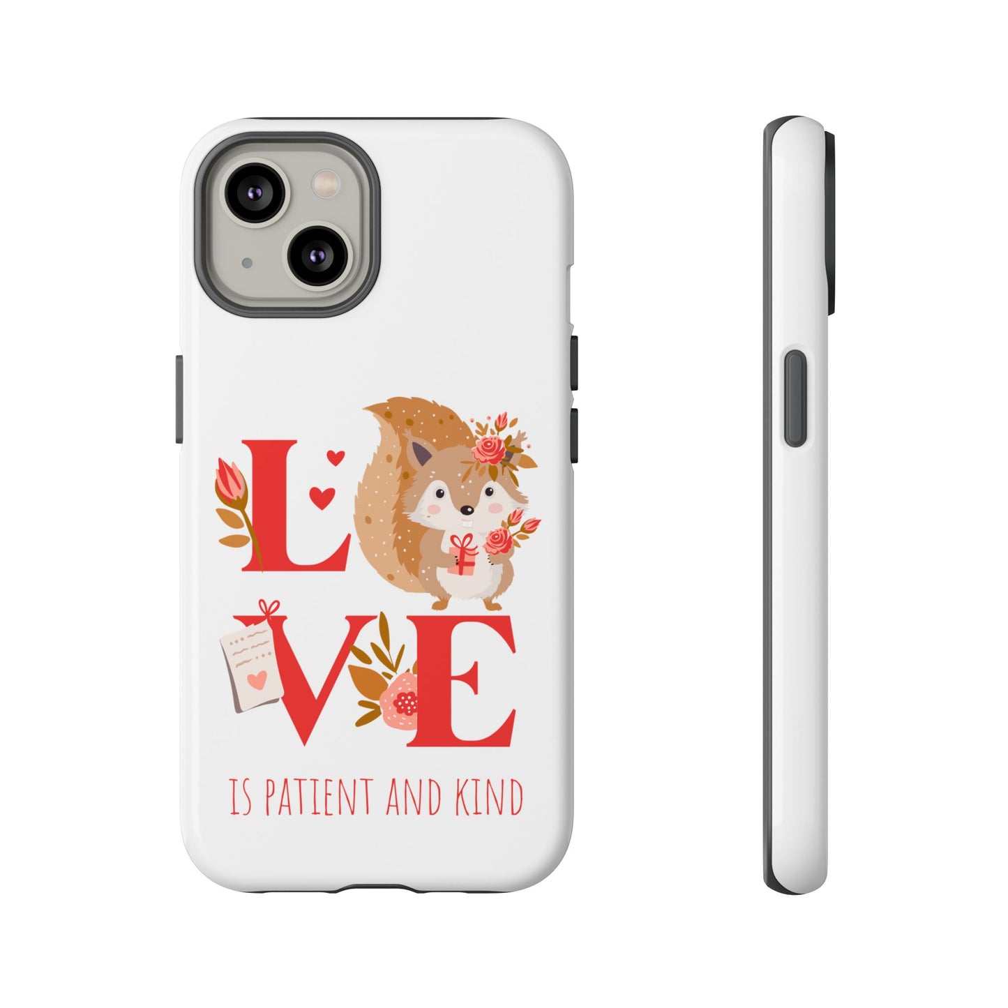 📱 LOVE IS Protective Phone Case – Valentine's Collection ❤️✝️