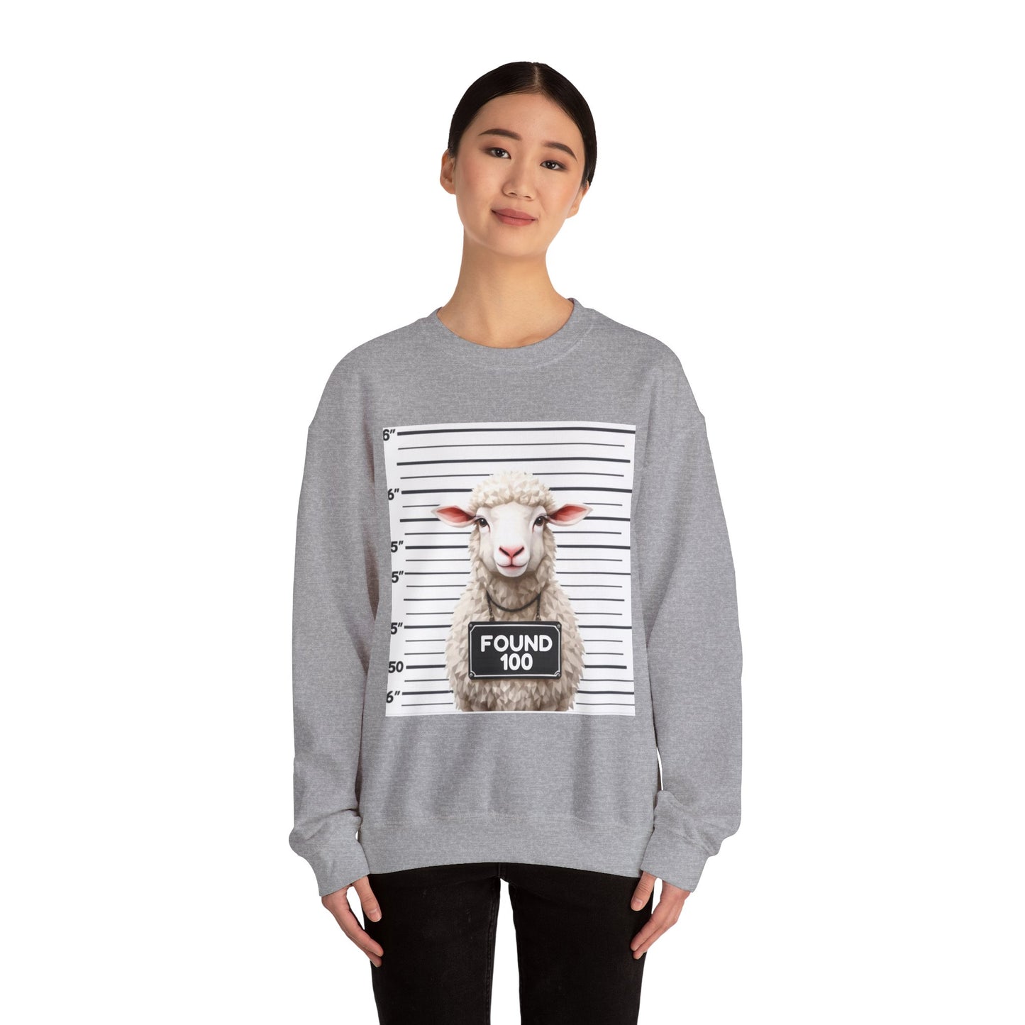 Found – Heavy Blend Christian Crewneck Sweatshirt | Faith-Inspired Clothing