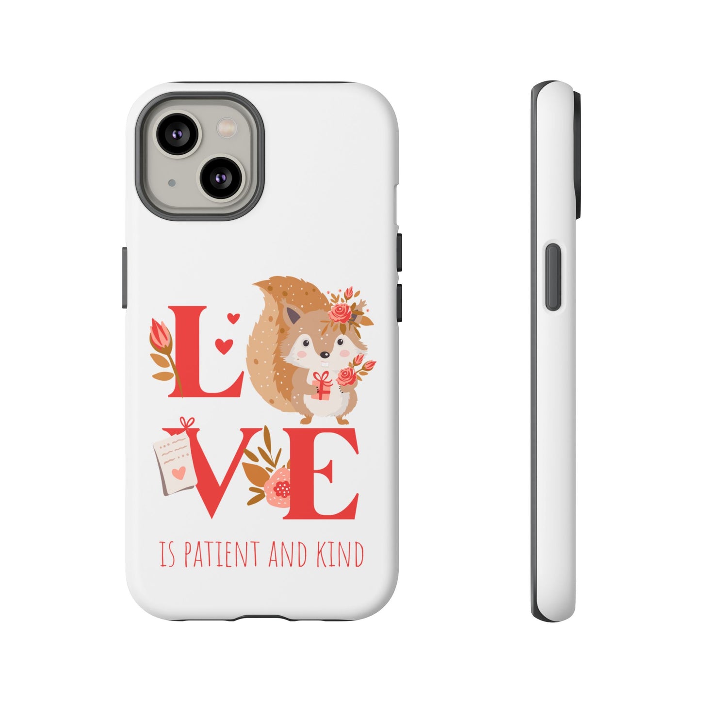 📱 LOVE IS Protective Phone Case – Valentine's Collection ❤️✝️