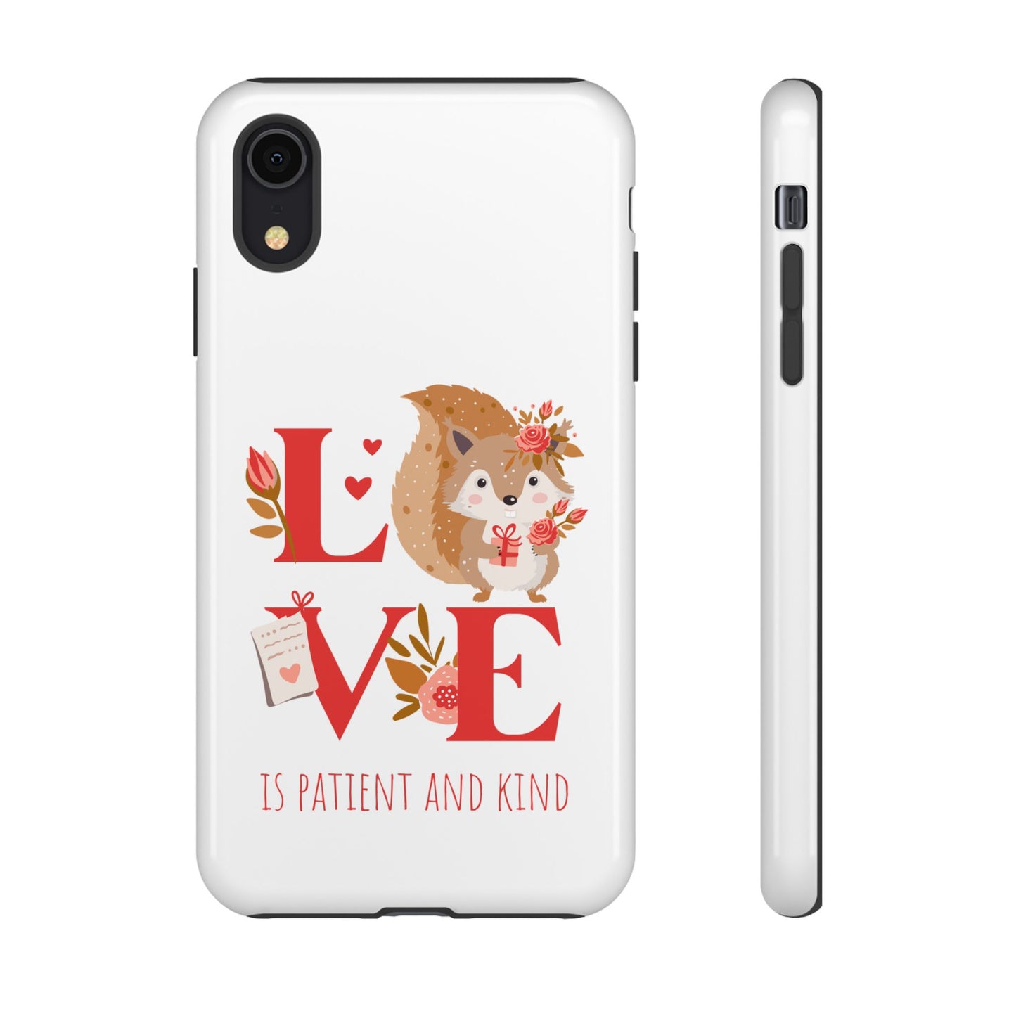 📱 LOVE IS Protective Phone Case – Valentine's Collection ❤️✝️