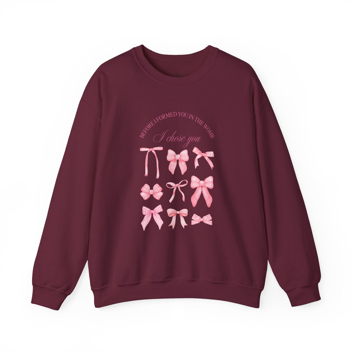 Before I Formed You, I Chose You – Coquette Bow Sweatshirt