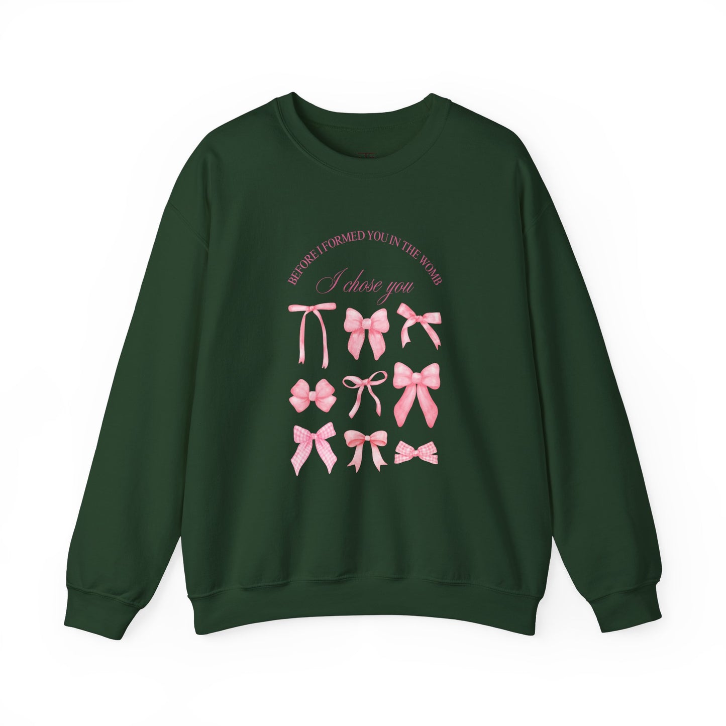 Before I Formed You, I Chose You – Coquette Bow Sweatshirt