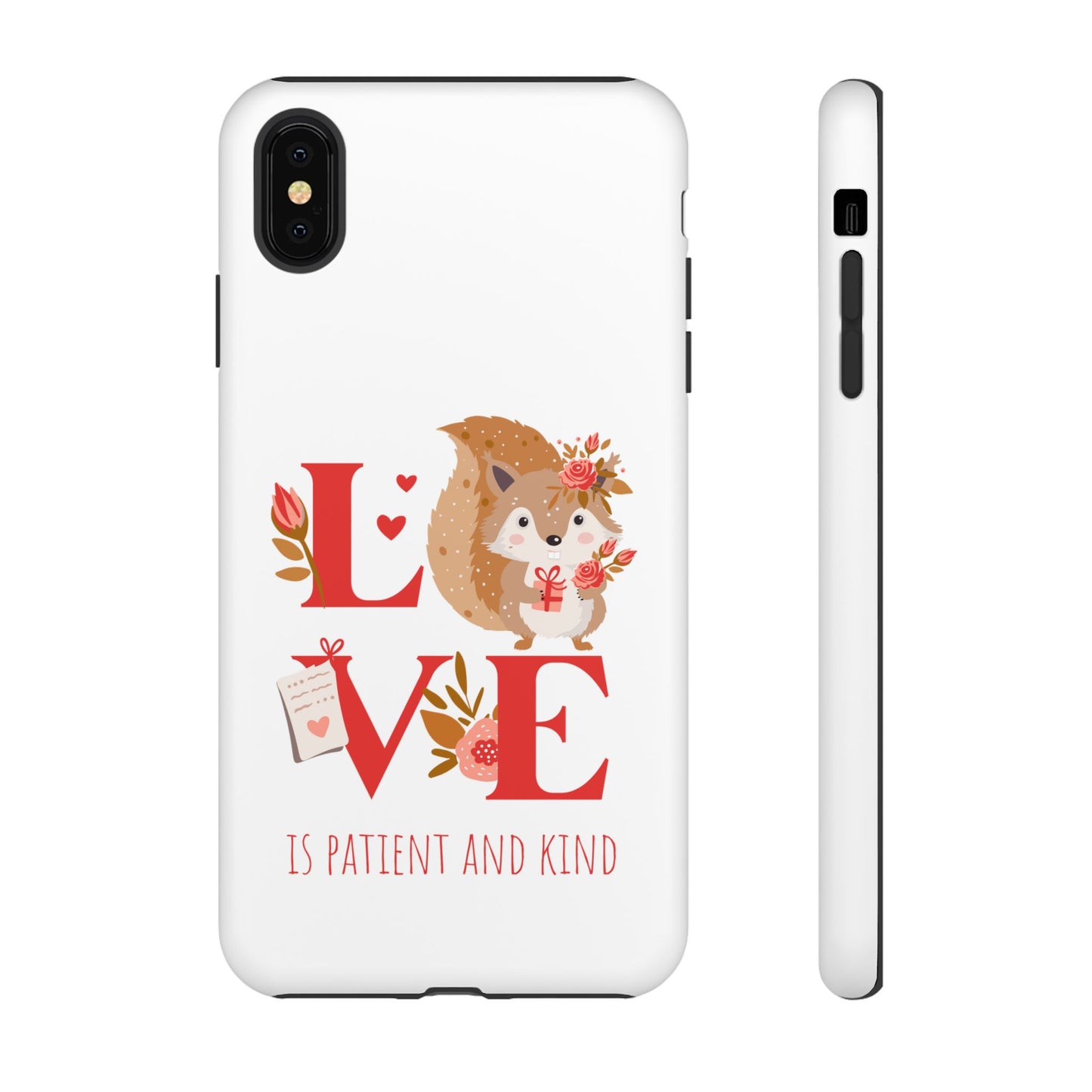 📱 LOVE IS Protective Phone Case – Valentine's Collection ❤️✝️