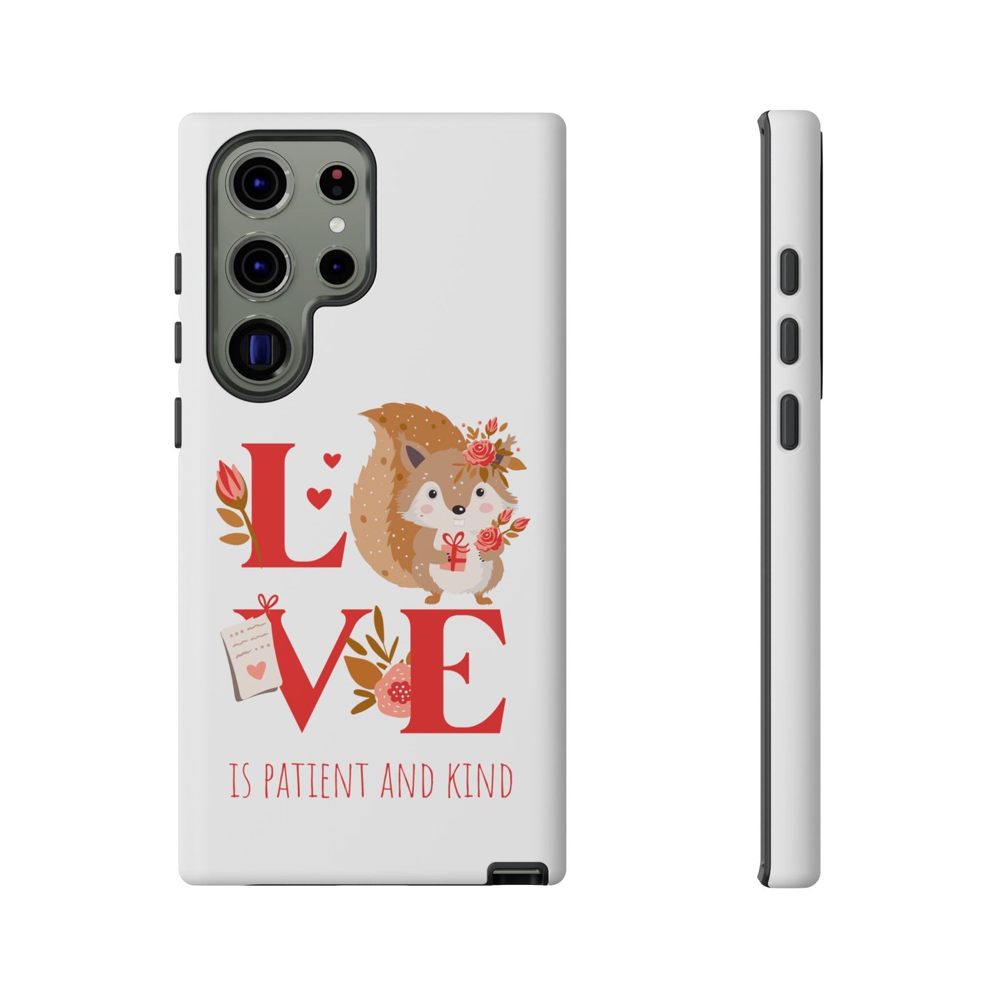 📱 LOVE IS Protective Phone Case – Valentine's Collection ❤️✝️