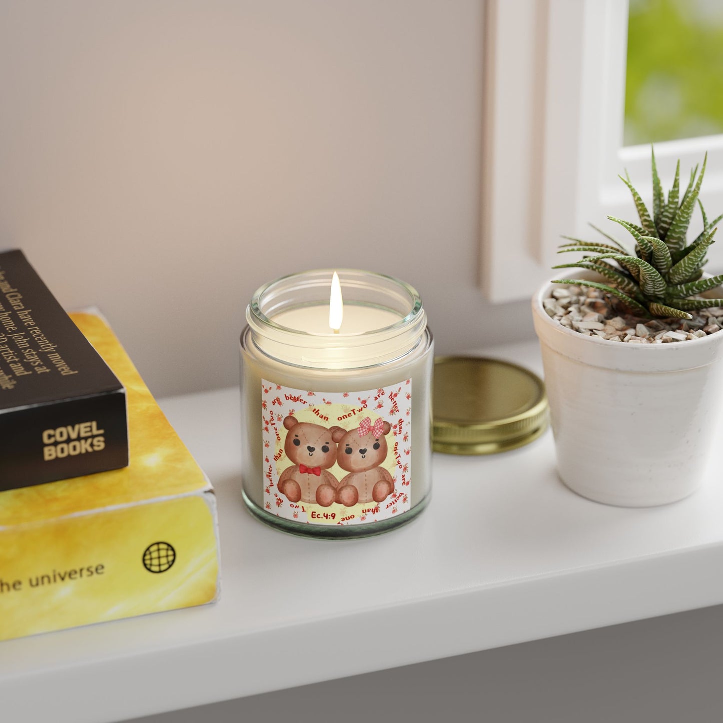 Teddy Bears & Flowers Scented Candle – Inspired by Ecclesiastes 4:9 🕯️🧸🌸