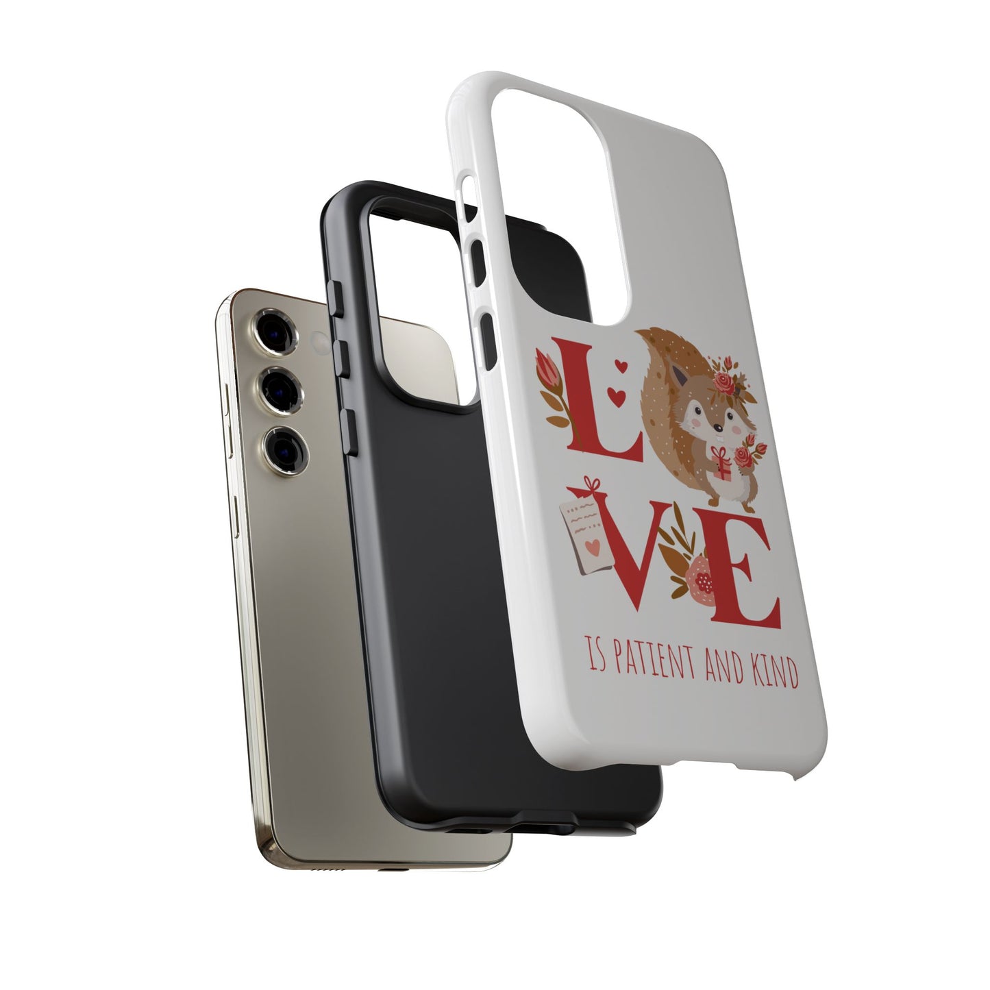 📱 LOVE IS Protective Phone Case – Valentine's Collection ❤️✝️