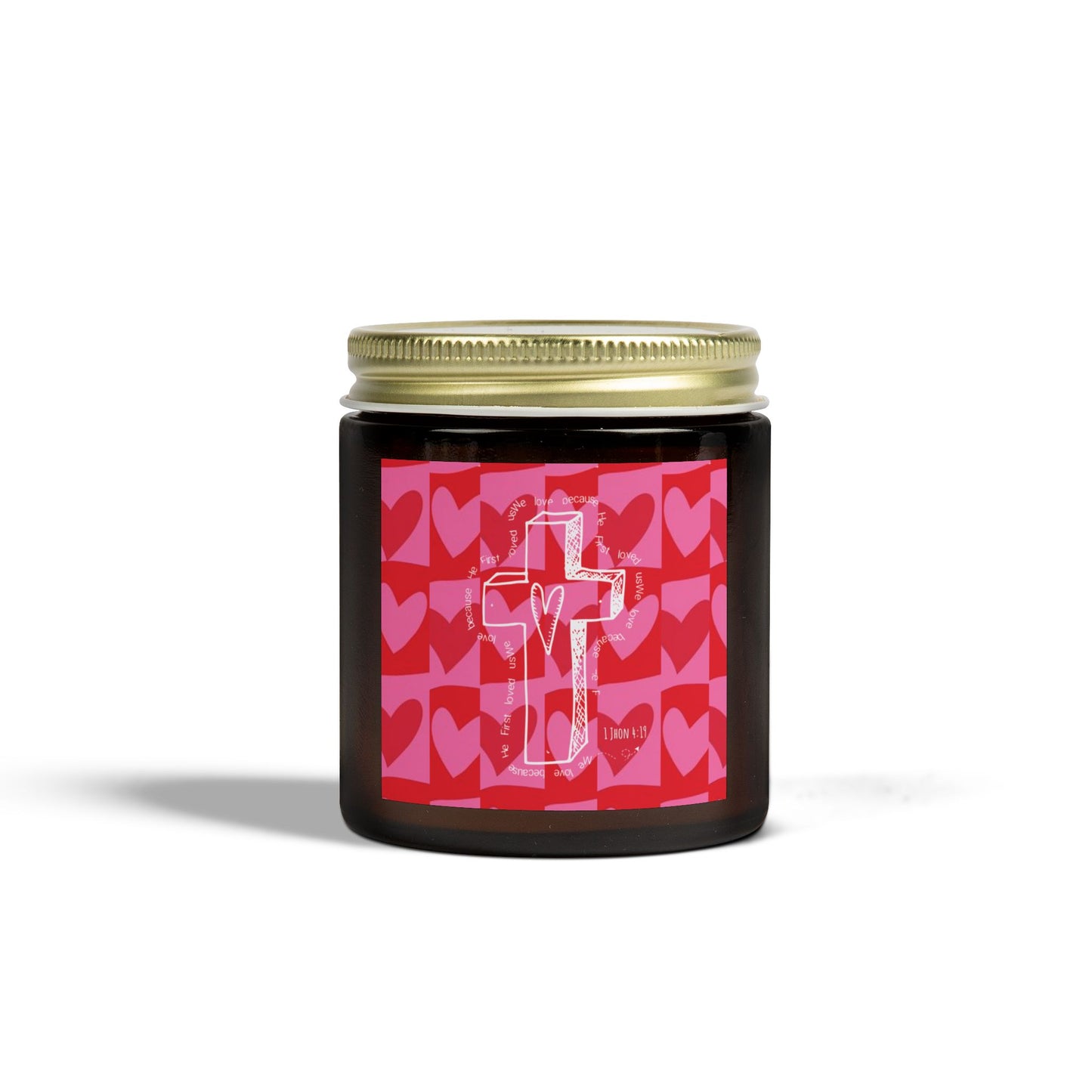 Valentine’s Day Candle – Love & Faith Collection ❤️🕯️✝️