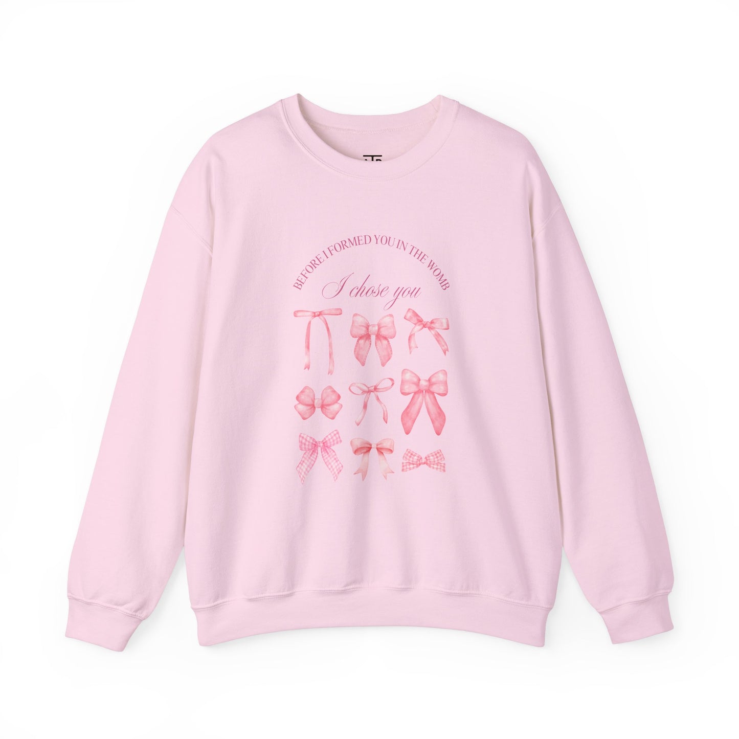 Before I Formed You, I Chose You – Coquette Bow Sweatshirt