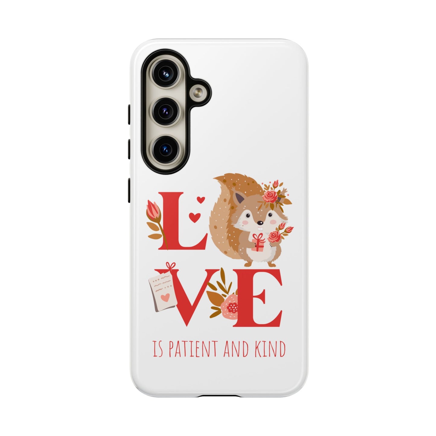 📱 LOVE IS Protective Phone Case – Valentine's Collection ❤️✝️