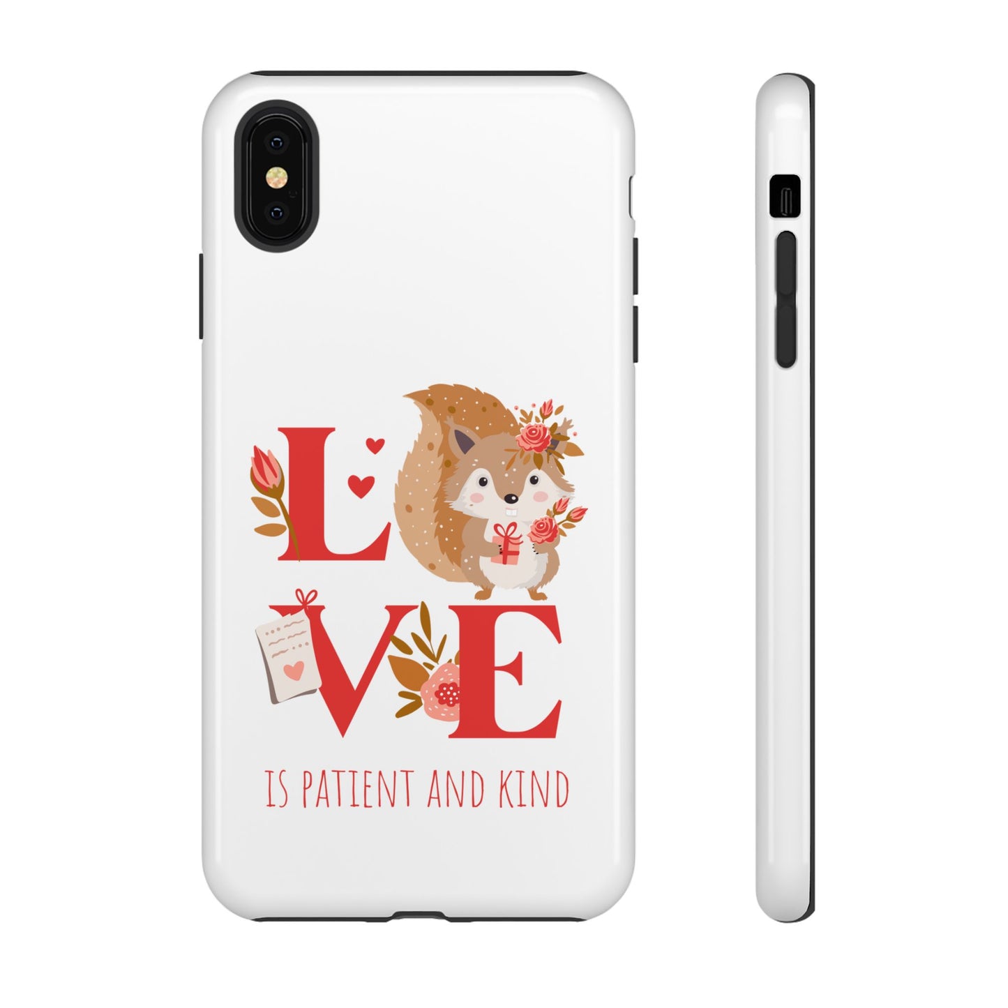 📱 LOVE IS Protective Phone Case – Valentine's Collection ❤️✝️