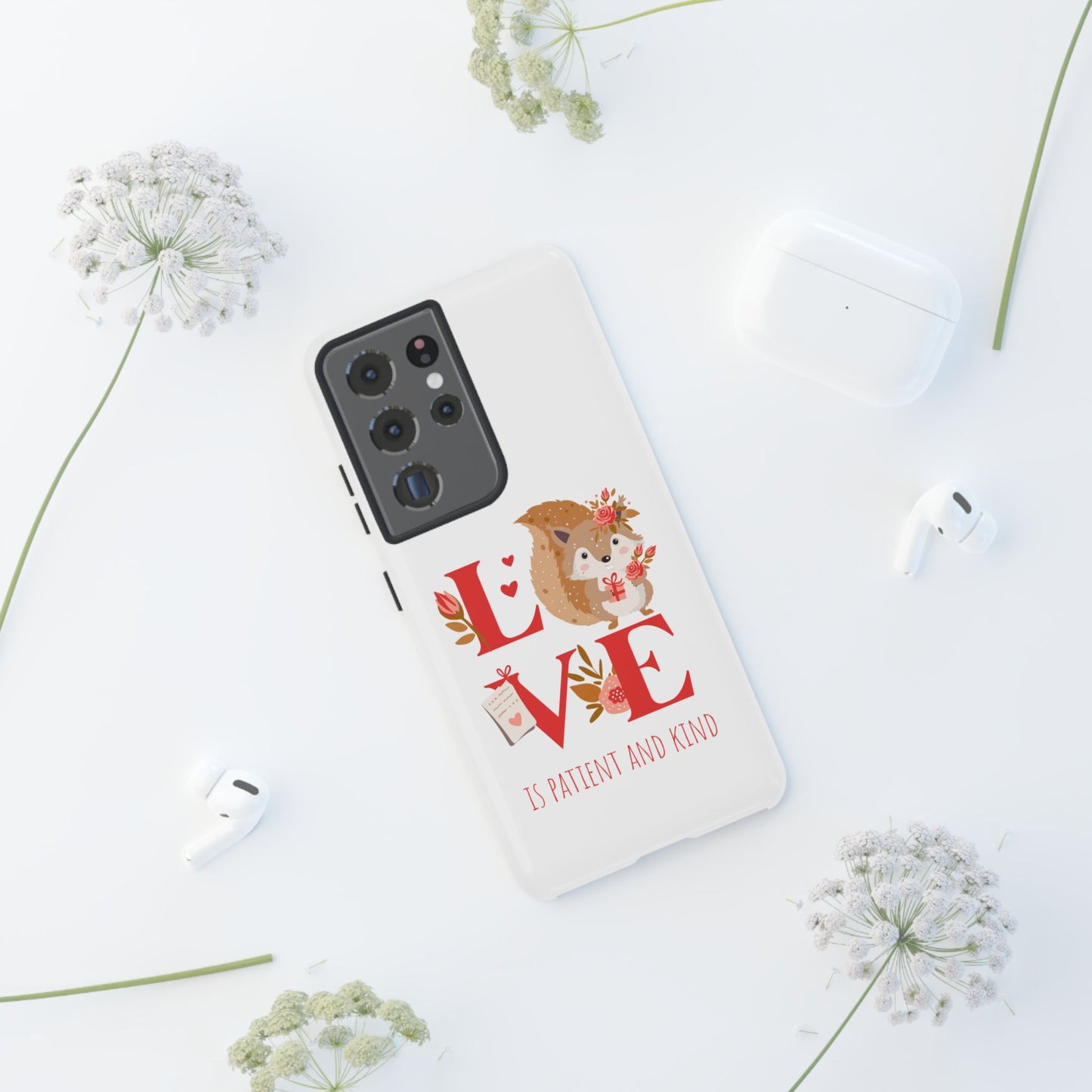 📱 LOVE IS Protective Phone Case – Valentine's Collection ❤️✝️