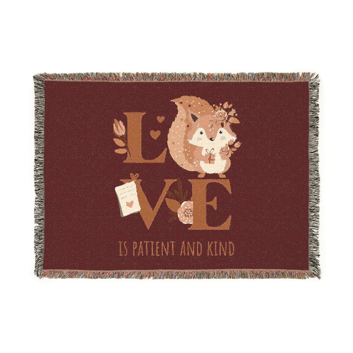 🛋️ LOVE IS Woven Blanket – Valentine's Collection ❤️✝️