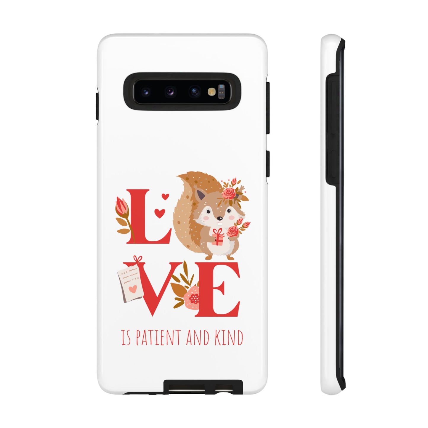 📱 LOVE IS Protective Phone Case – Valentine's Collection ❤️✝️