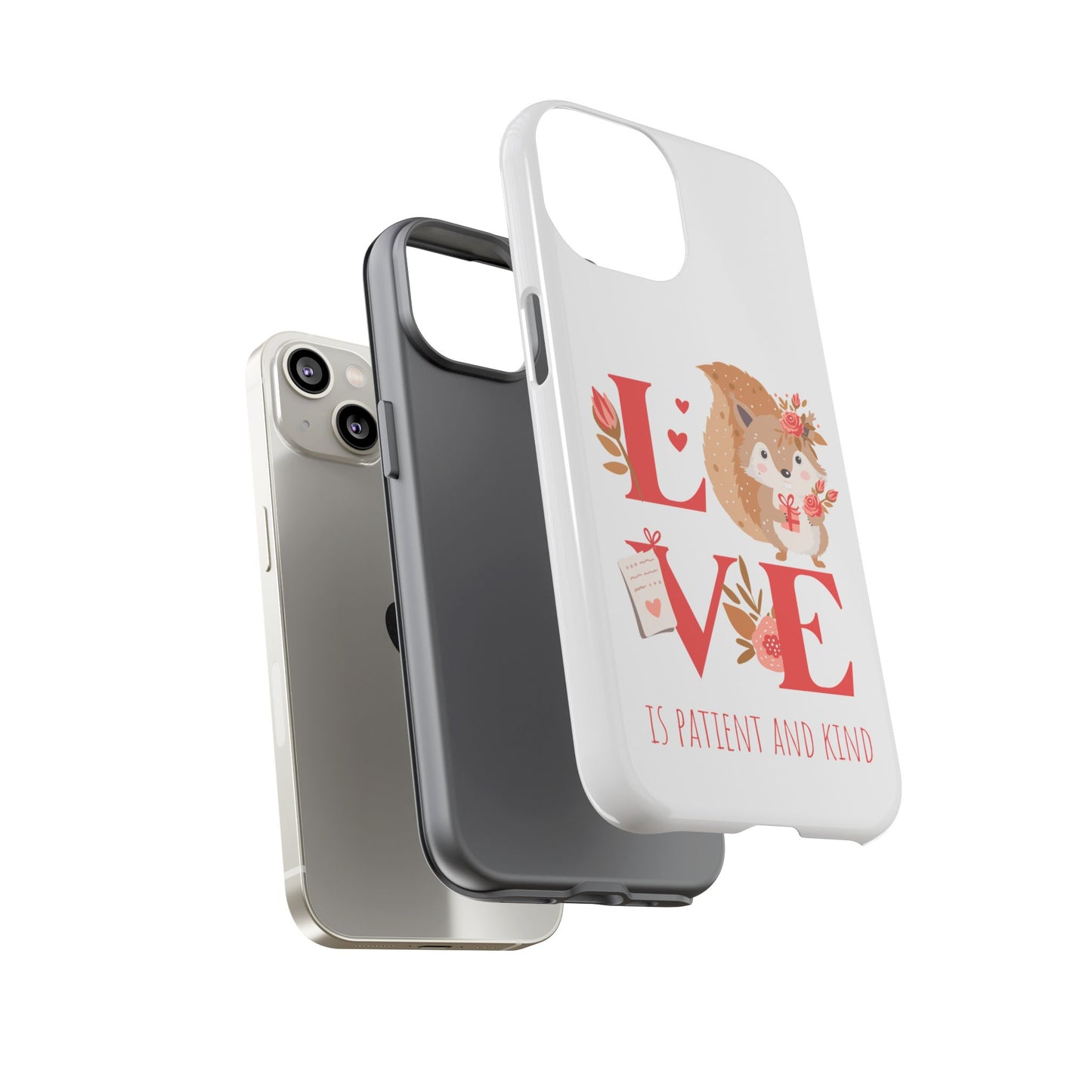 📱 LOVE IS Protective Phone Case – Valentine's Collection ❤️✝️