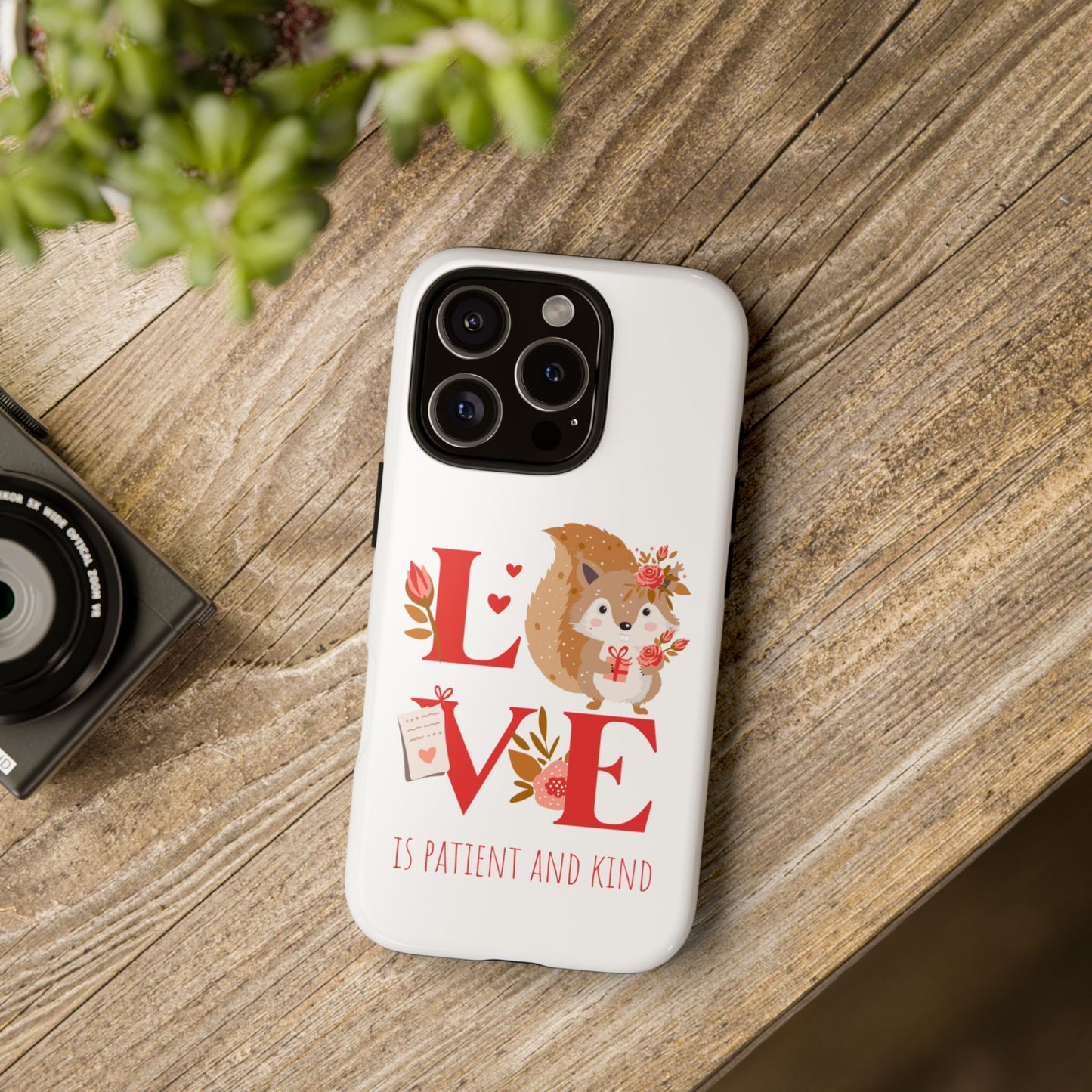 📱 LOVE IS Protective Phone Case – Valentine's Collection ❤️✝️