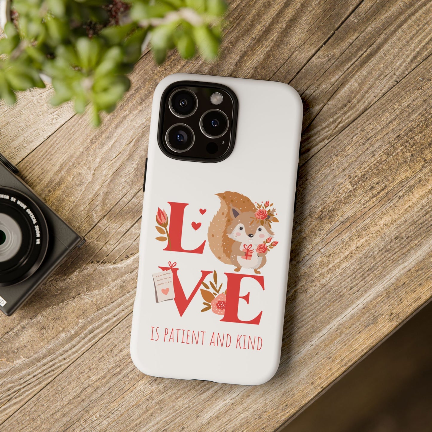 📱 LOVE IS Protective Phone Case – Valentine's Collection ❤️✝️