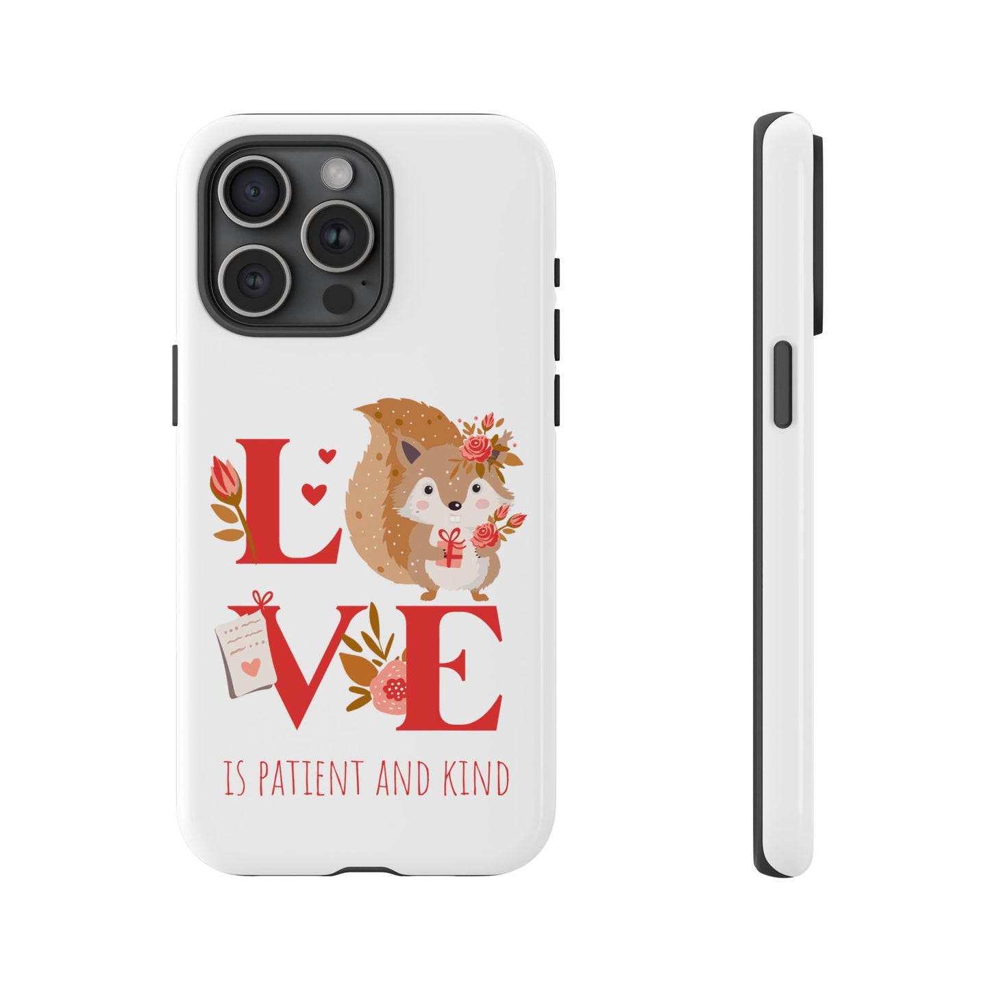 📱 LOVE IS Protective Phone Case – Valentine's Collection ❤️✝️