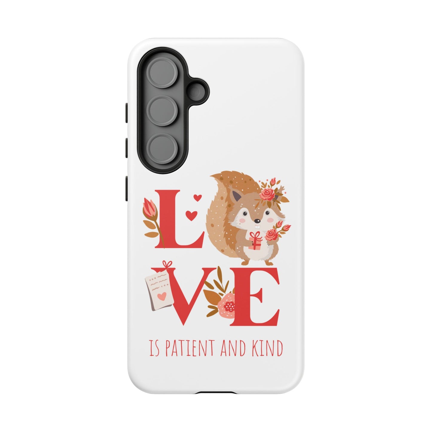 📱 LOVE IS Protective Phone Case – Valentine's Collection ❤️✝️