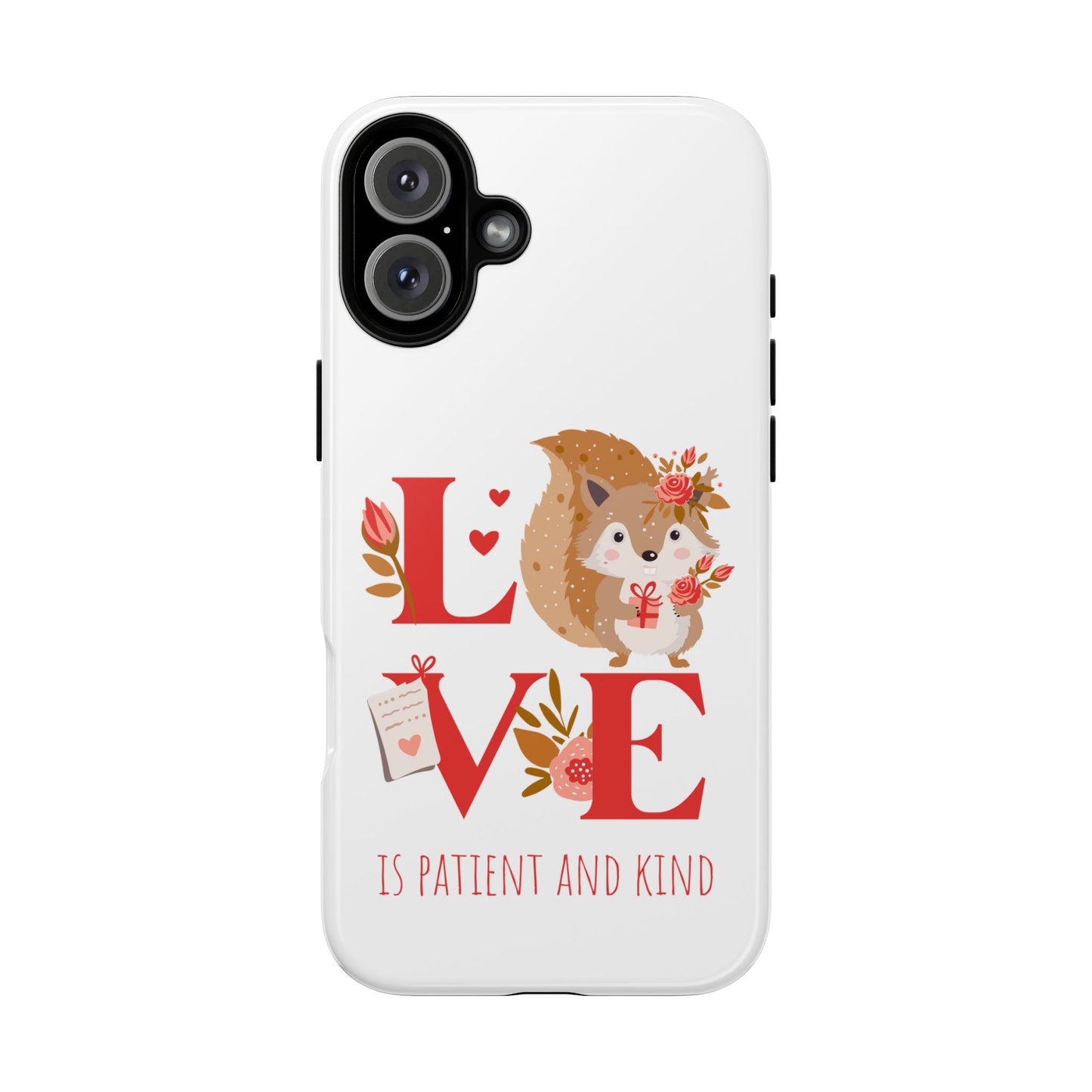 📱 LOVE IS Protective Phone Case – Valentine's Collection ❤️✝️