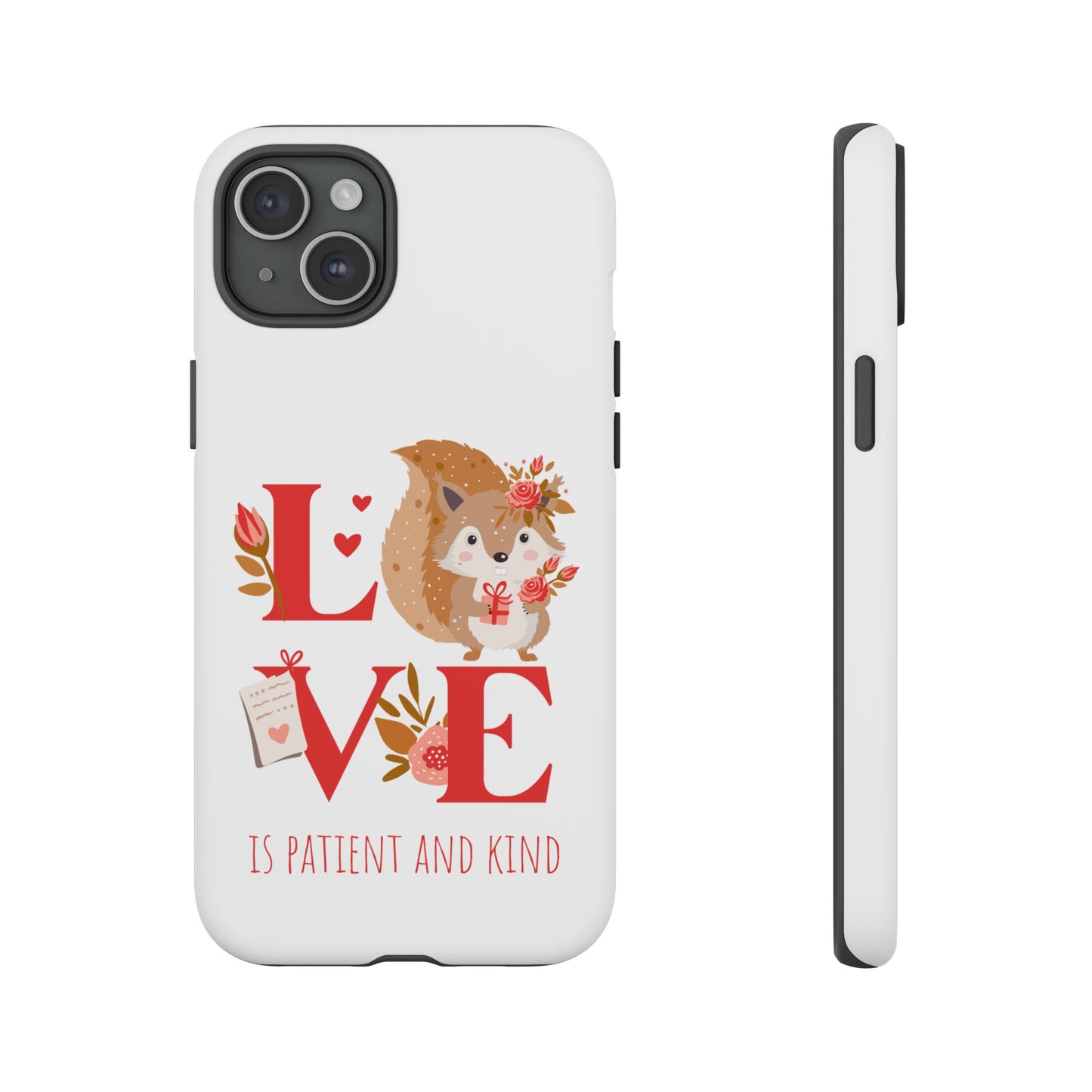 📱 LOVE IS Protective Phone Case – Valentine's Collection ❤️✝️