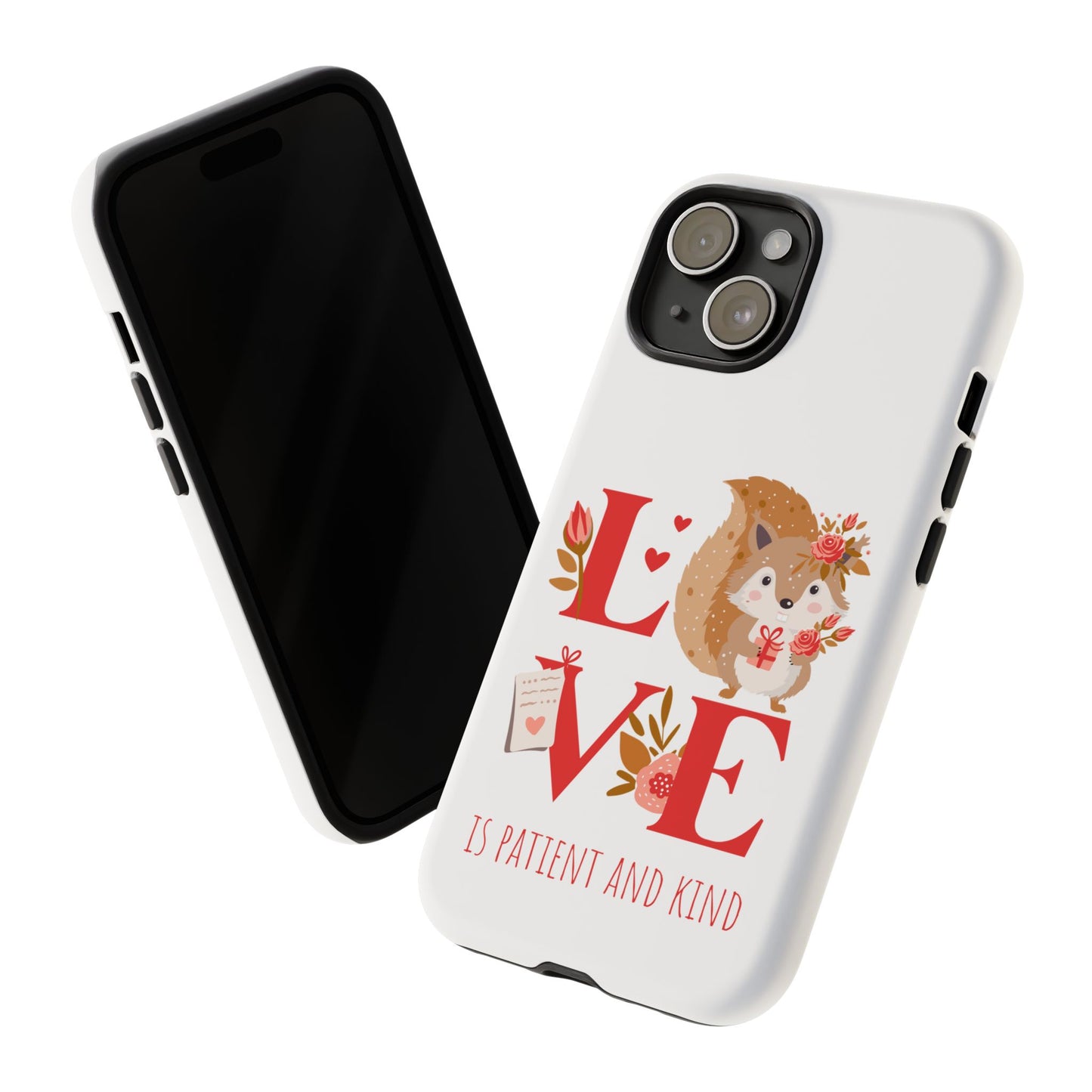 📱 LOVE IS Protective Phone Case – Valentine's Collection ❤️✝️