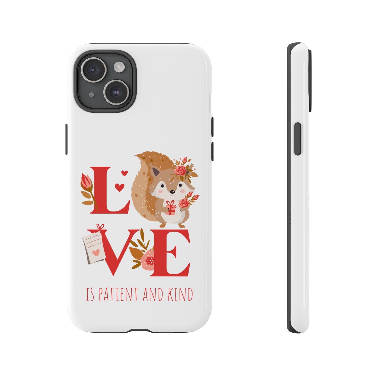 📱 LOVE IS Protective Phone Case – Valentine's Collection ❤️✝️