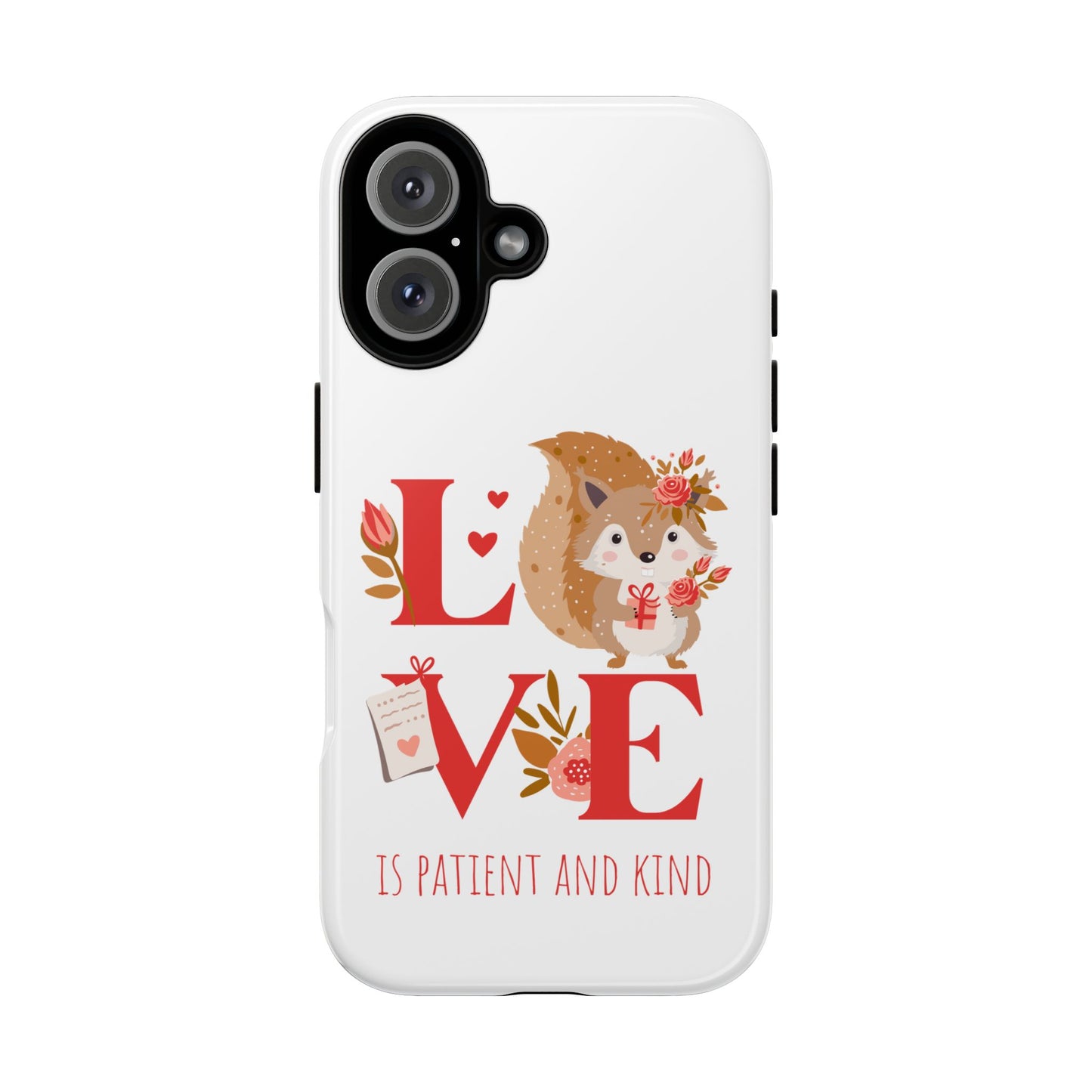 📱 LOVE IS Protective Phone Case – Valentine's Collection ❤️✝️