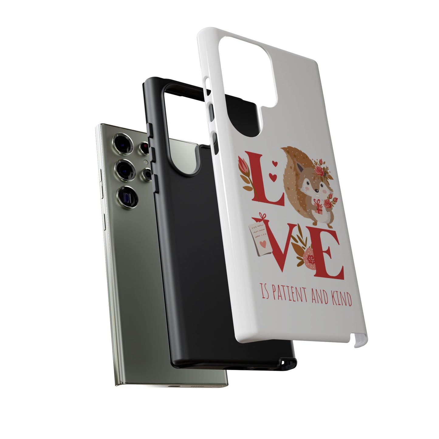 📱 LOVE IS Protective Phone Case – Valentine's Collection ❤️✝️