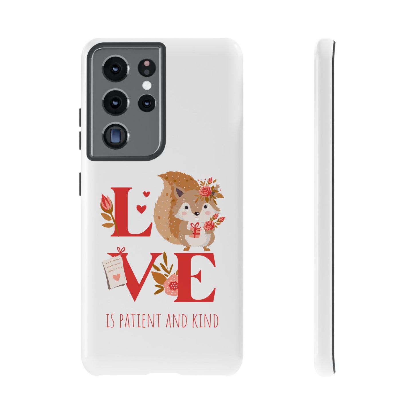 📱 LOVE IS Protective Phone Case – Valentine's Collection ❤️✝️