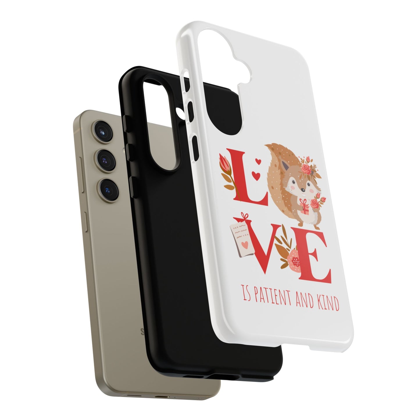 📱 LOVE IS Protective Phone Case – Valentine's Collection ❤️✝️