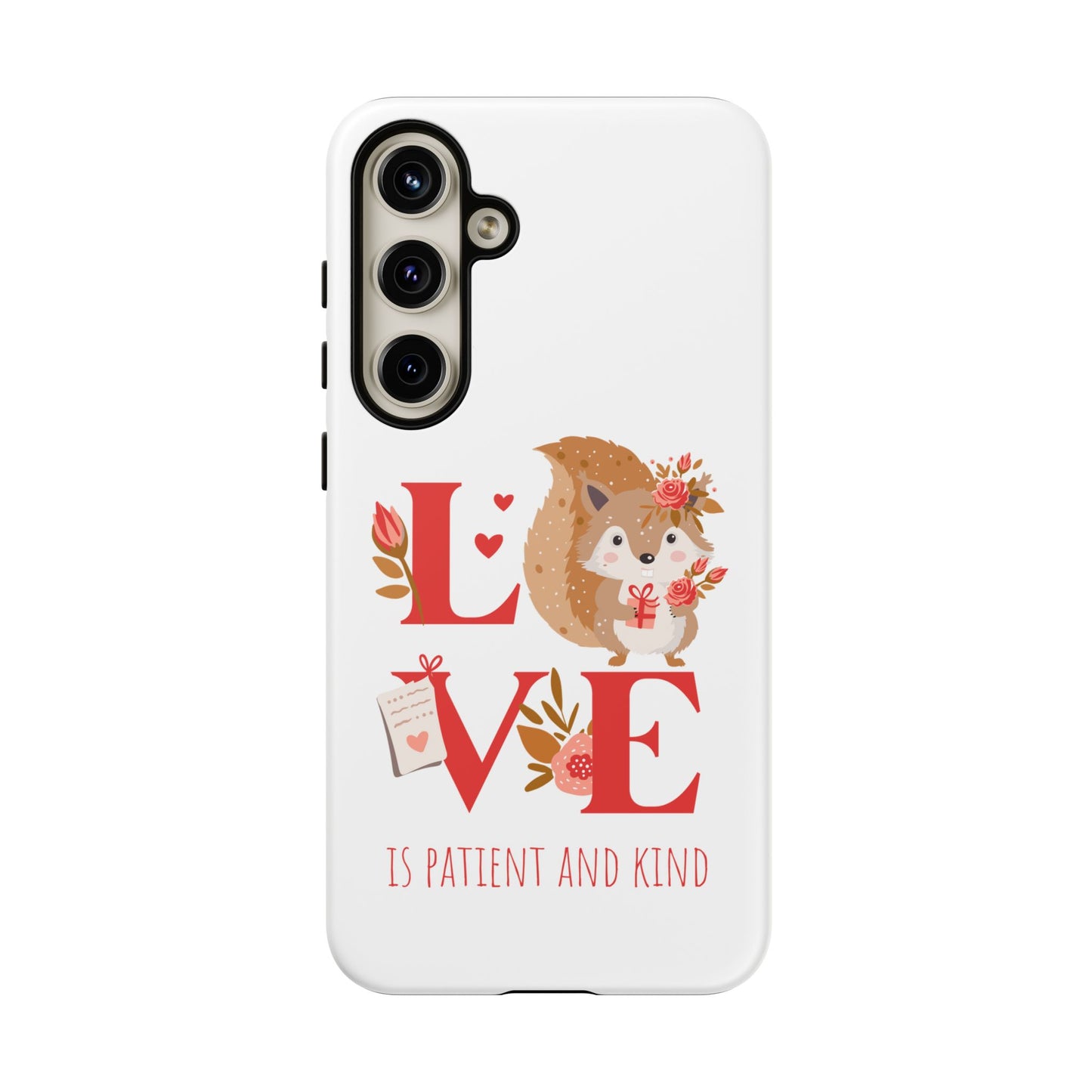 📱 LOVE IS Protective Phone Case – Valentine's Collection ❤️✝️