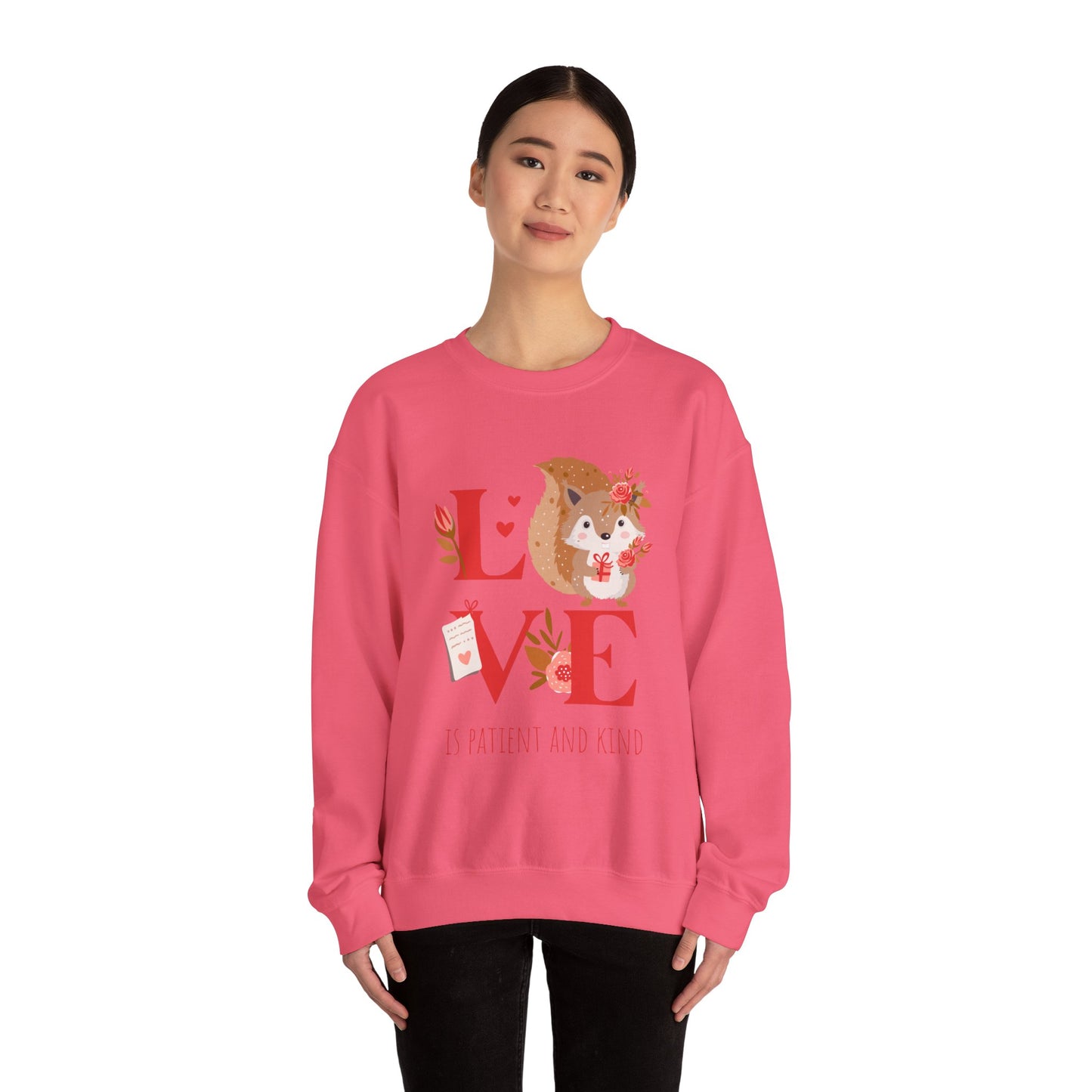 💖 LOVE IS Crewneck Sweatshirt – Valentine's Collection ✝️