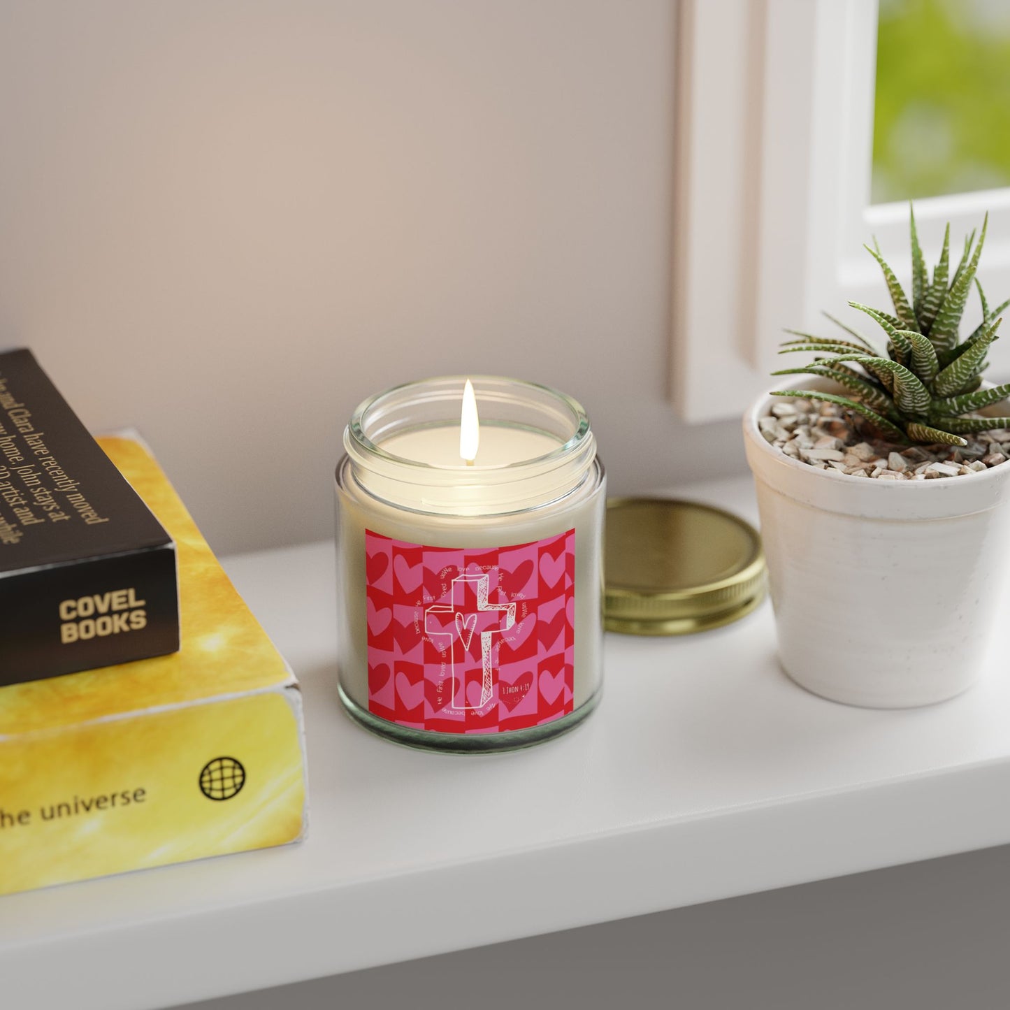 Valentine’s Day Candle – Love & Faith Collection ❤️🕯️✝️