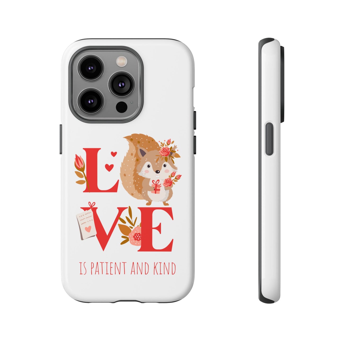 📱 LOVE IS Protective Phone Case – Valentine's Collection ❤️✝️