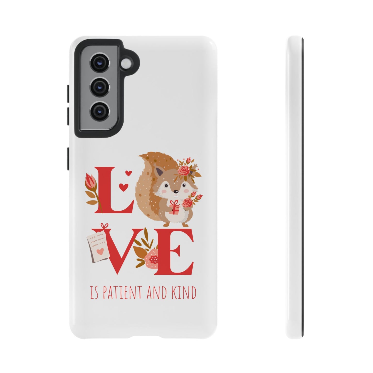 📱 LOVE IS Protective Phone Case – Valentine's Collection ❤️✝️