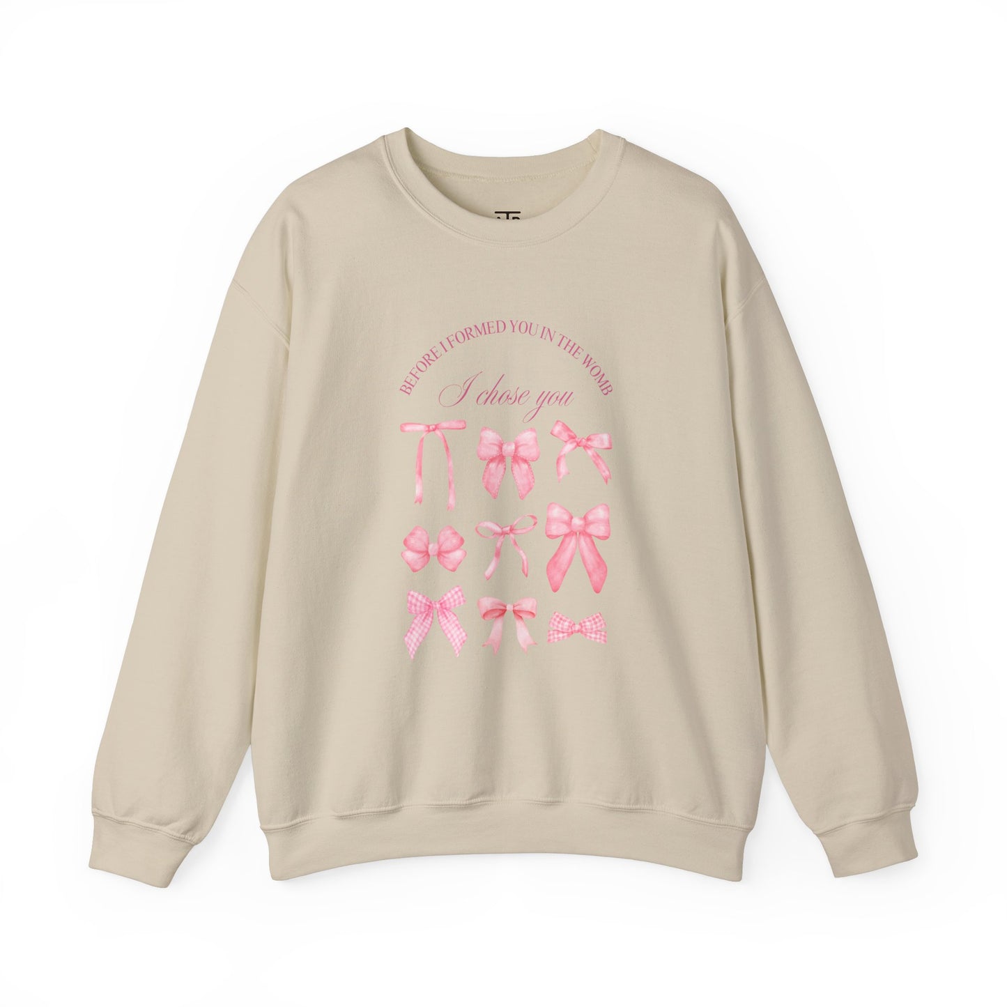 Before I Formed You, I Chose You – Coquette Bow Sweatshirt