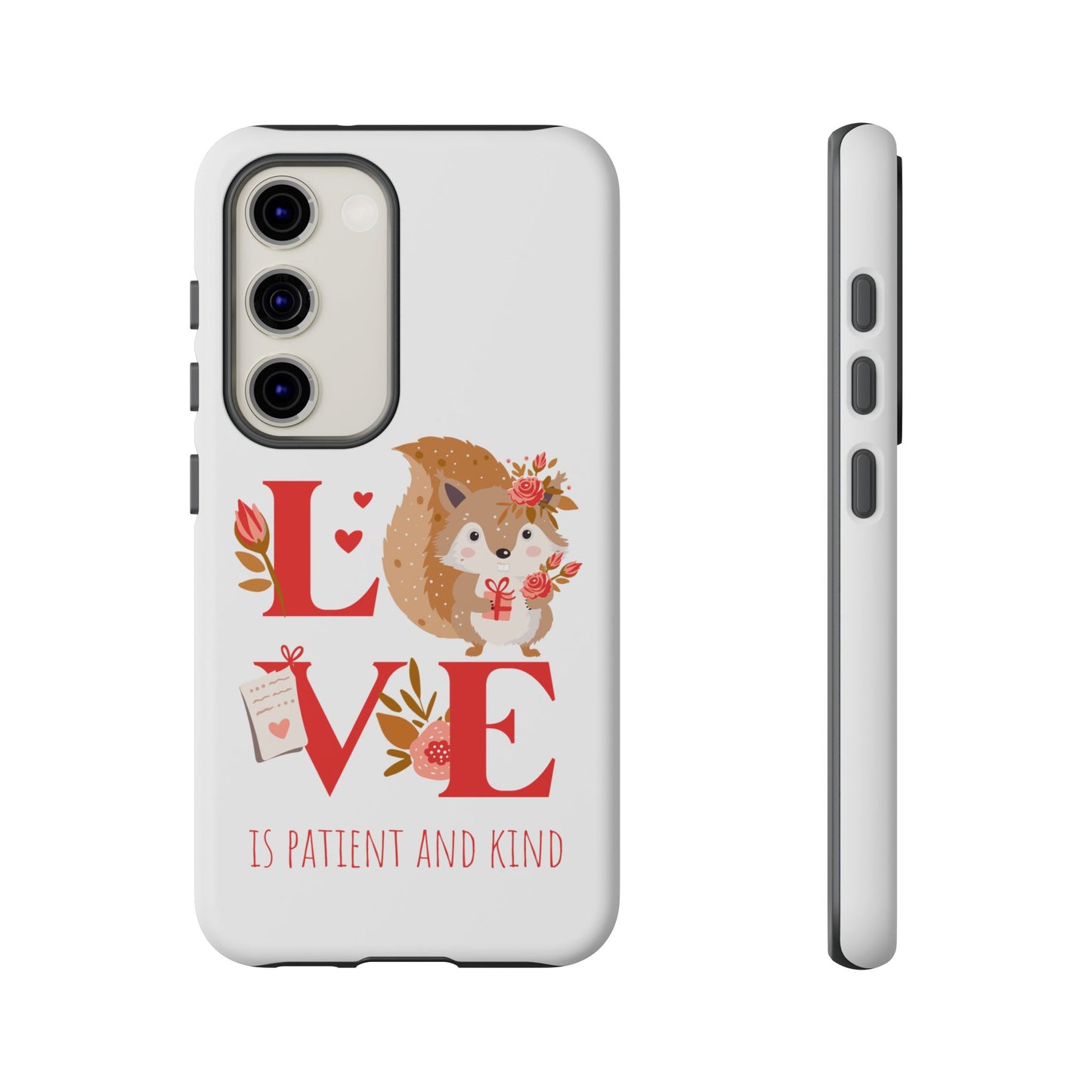 📱 LOVE IS Protective Phone Case – Valentine's Collection ❤️✝️