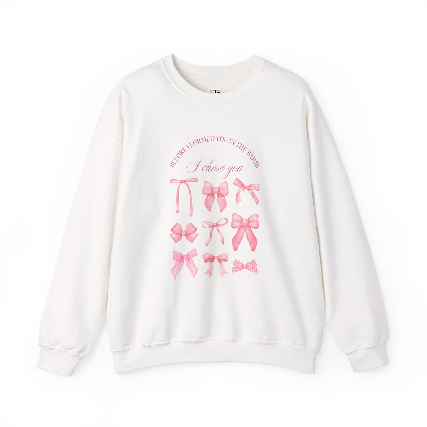 Before I Formed You, I Chose You – Coquette Bow Sweatshirt
