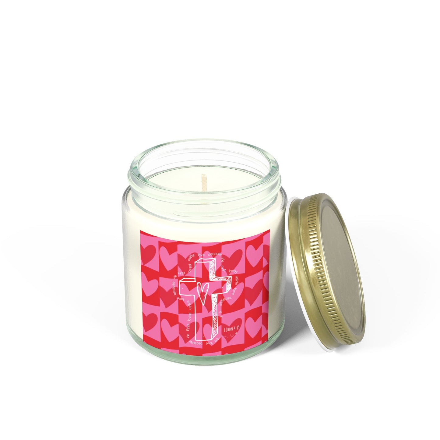 Valentine’s Day Candle – Love & Faith Collection ❤️🕯️✝️