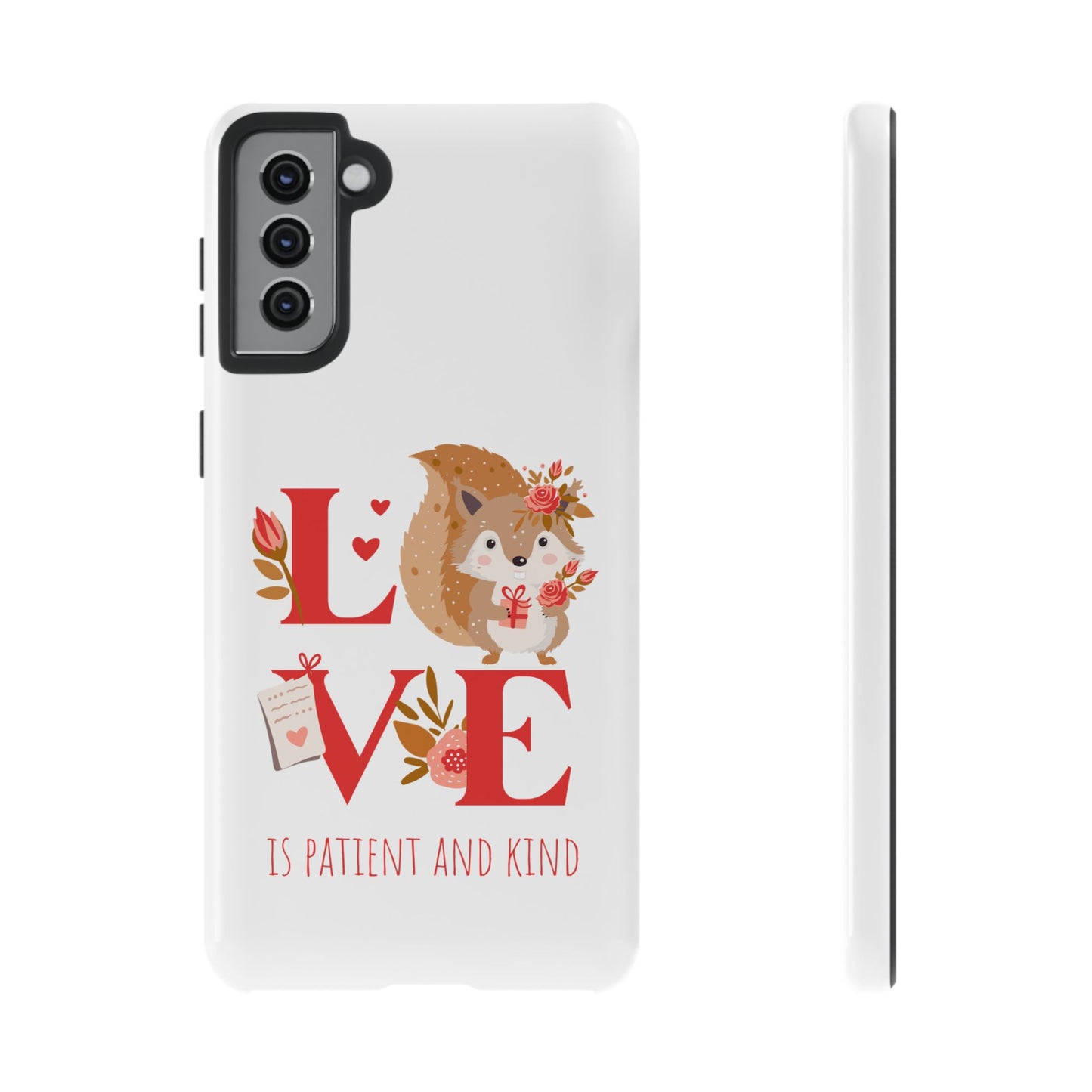 📱 LOVE IS Protective Phone Case – Valentine's Collection ❤️✝️