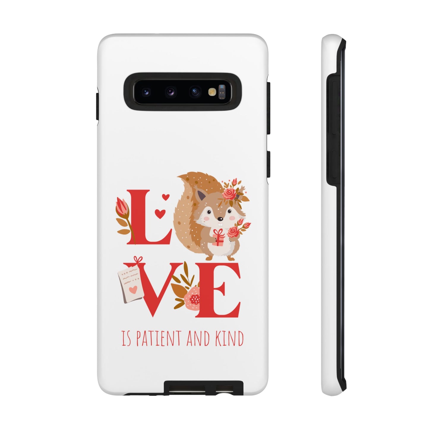 📱 LOVE IS Protective Phone Case – Valentine's Collection ❤️✝️