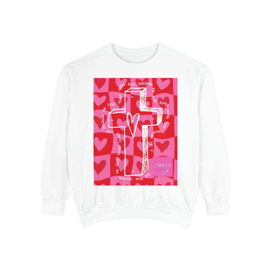 Heart and Faith – Valentine’s Day Edition Sweatshirt ❤️✝️