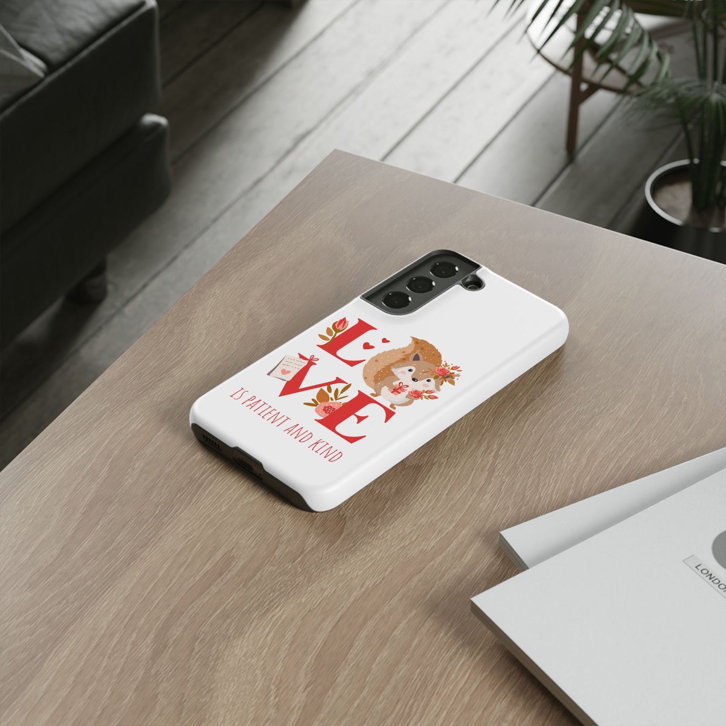 📱 LOVE IS Protective Phone Case – Valentine's Collection ❤️✝️