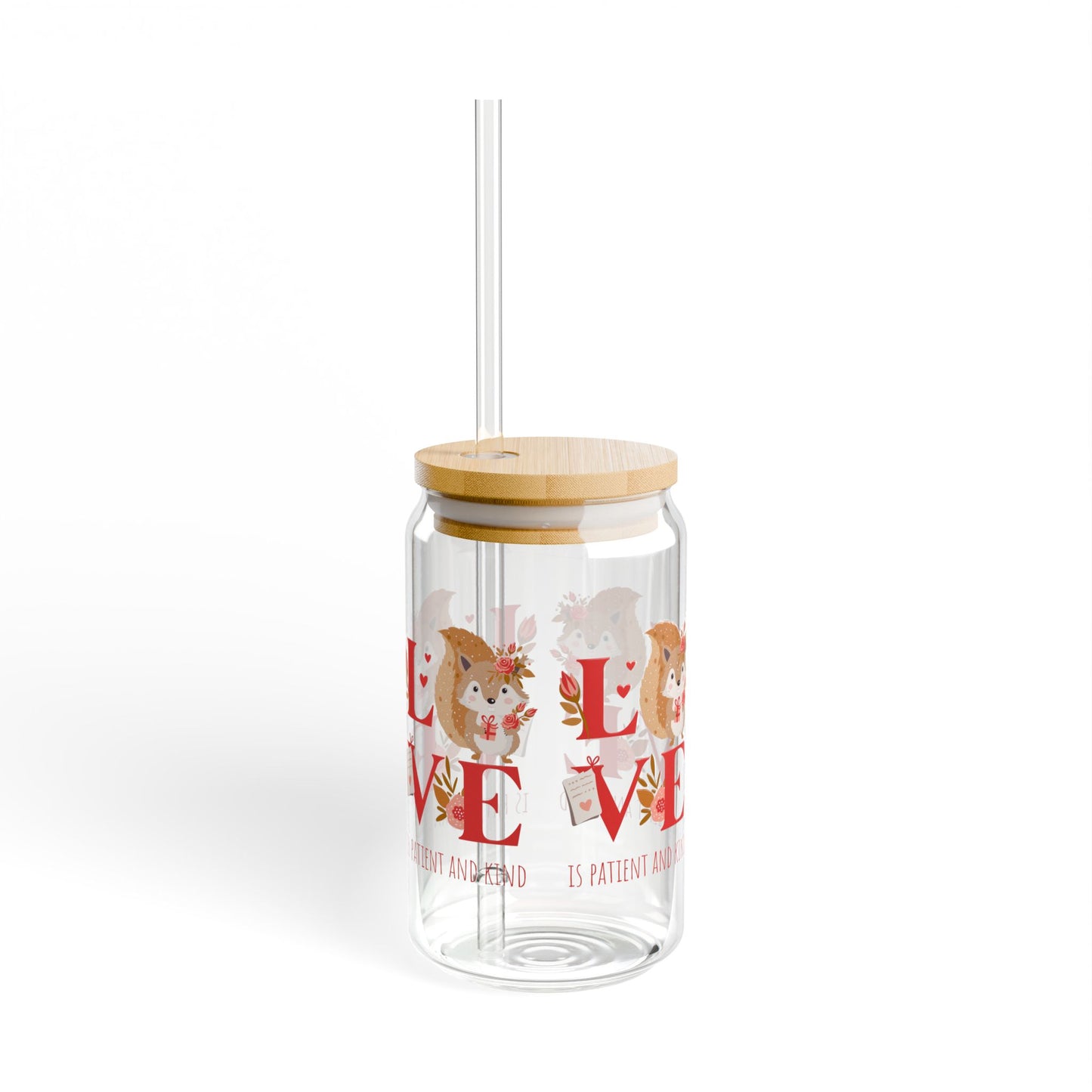 🥤 LOVE IS 16oz Sipper Glass – Valentine's Collection ❤️✝️