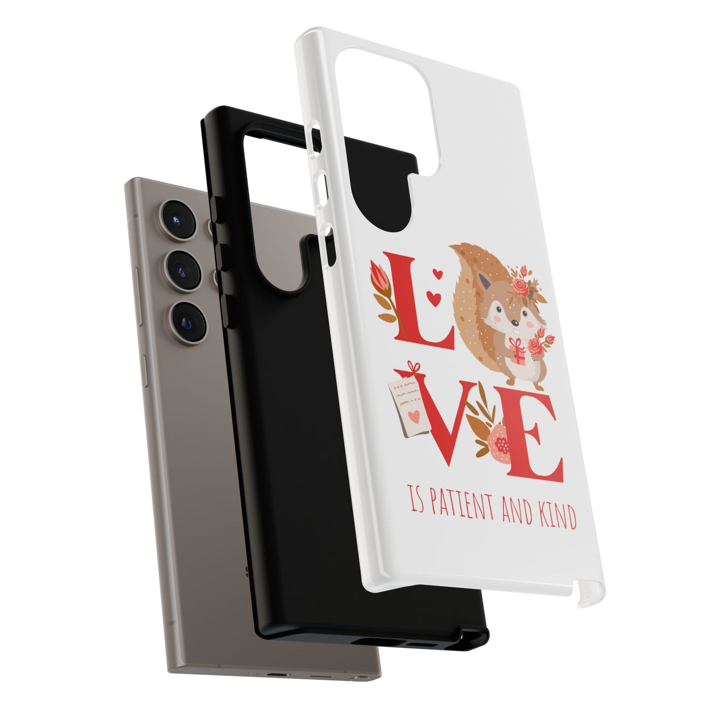 📱 LOVE IS Protective Phone Case – Valentine's Collection ❤️✝️